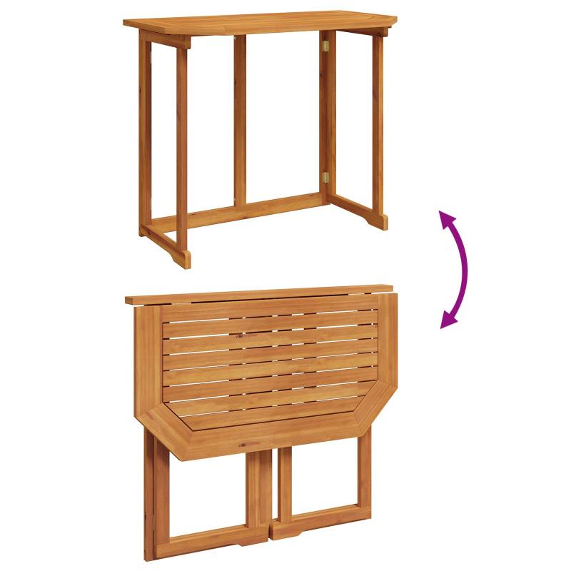 2-teiliges Garten-Esszimmer-Set mit Kissen aus massivem Akazienholz