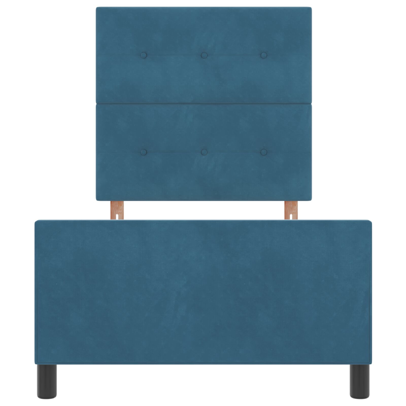 Bettgestell aus dunkelblauem Samt, 90x190 cm