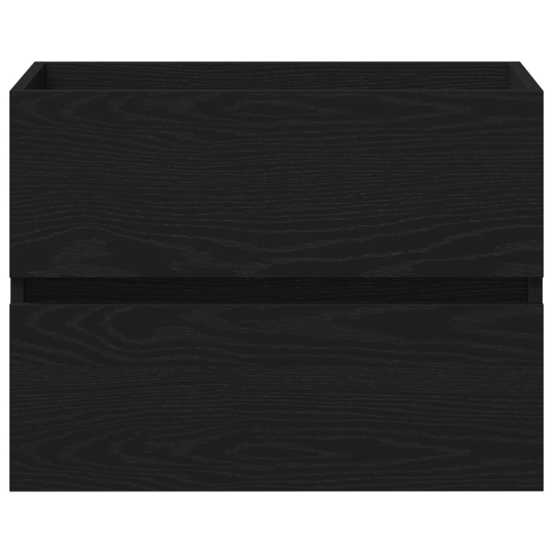 Waschbeckenunterschrank mit integriertem Becken Schwarze Eiche Holzwerkstoff, Waschbeckenunterschrank Schwarze Eiche 60x38,5x45 cm Holzwerkstoff
