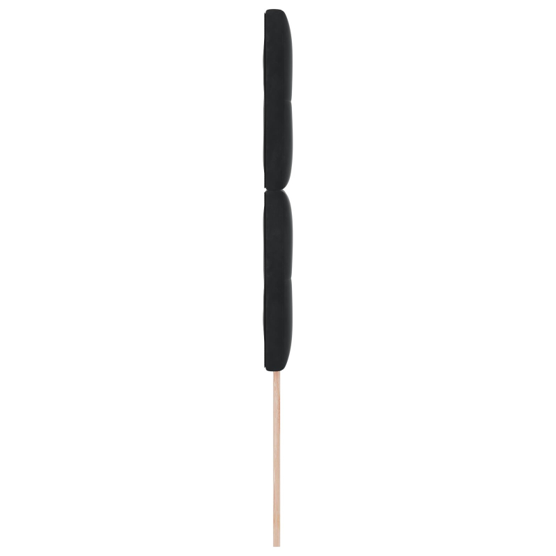 Kopfteil mit Knopfheftung Schwarz 80 cm Samt