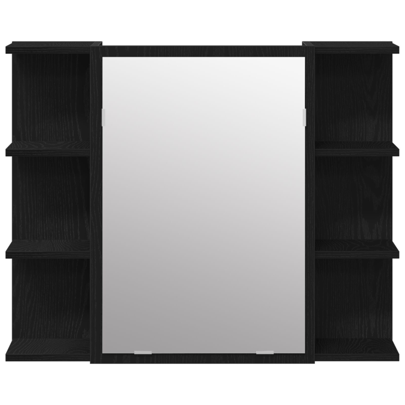 Badezimmermöbelset Set aus 3 Schwarzes Eichen Holzwerkstoff