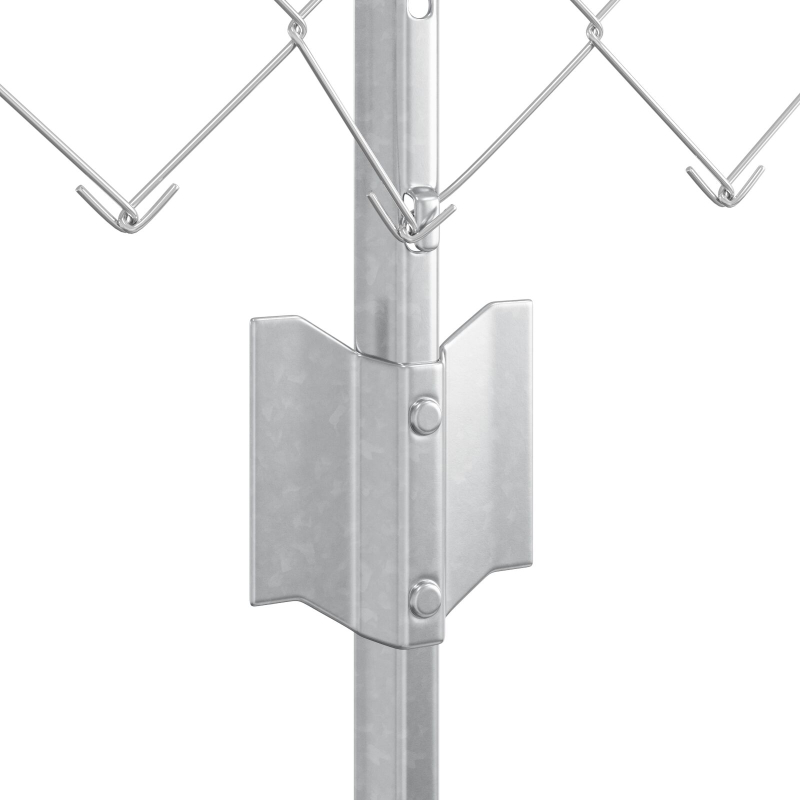 Drahtzaun mit 10 U-Pfosten Silber 0,4 x 10 m Stahl