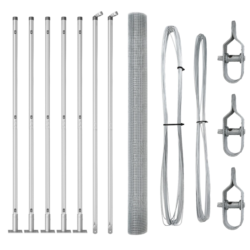Zaunpfosten-Set 2er Set Verzinkter Stahl 10 x 1,5 m Langlebig