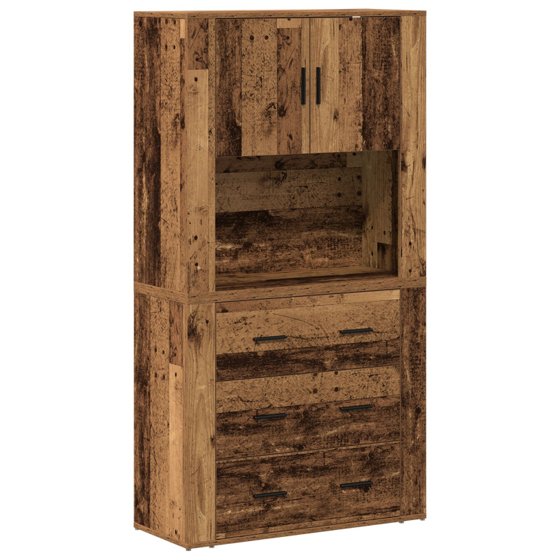 Highboard aus Altholz 80x33x150 cm