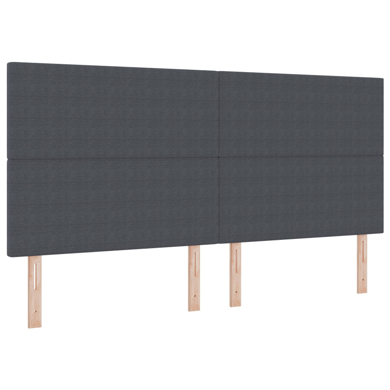 Kopfteil Einfaches Design Dunkelgrau 200 cm Corduroy Stoff