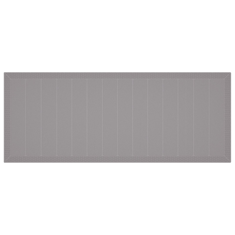 11-teiliges Garten Esstisch Set mit Kissen Hellgrau Poly-Rattan