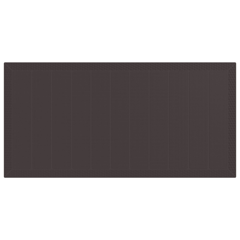 9-teiliges Garten Essset mit Kissen, braunes Poly-Rattan