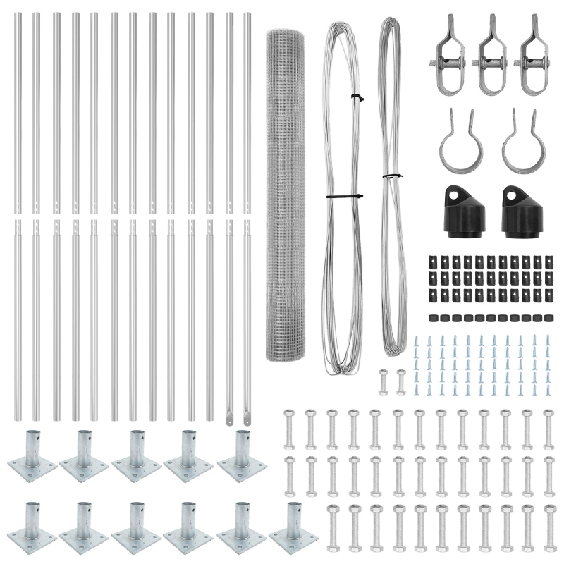Zaunpfosten-Set 2 Stück Verzinkter Stahl 25 x 1 m Langlebig
