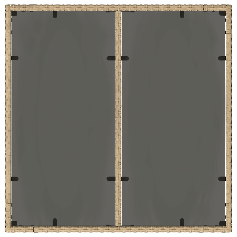 5-teilige Garten-Speisegruppe mit Kissen Beige Poly Rattan