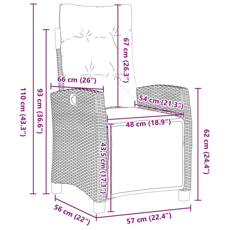 5-teiliges Garten-Esstisch-Stuhl Set Braun Poly Rattan