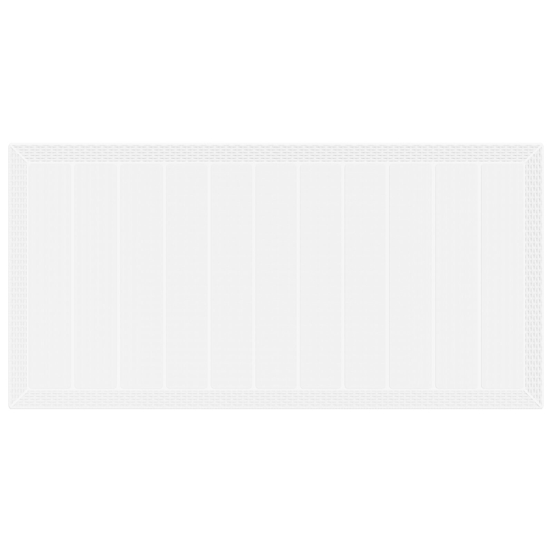 9-teiliges Garten Esstisch Set mit Kissen in Weiß Poly Rattan