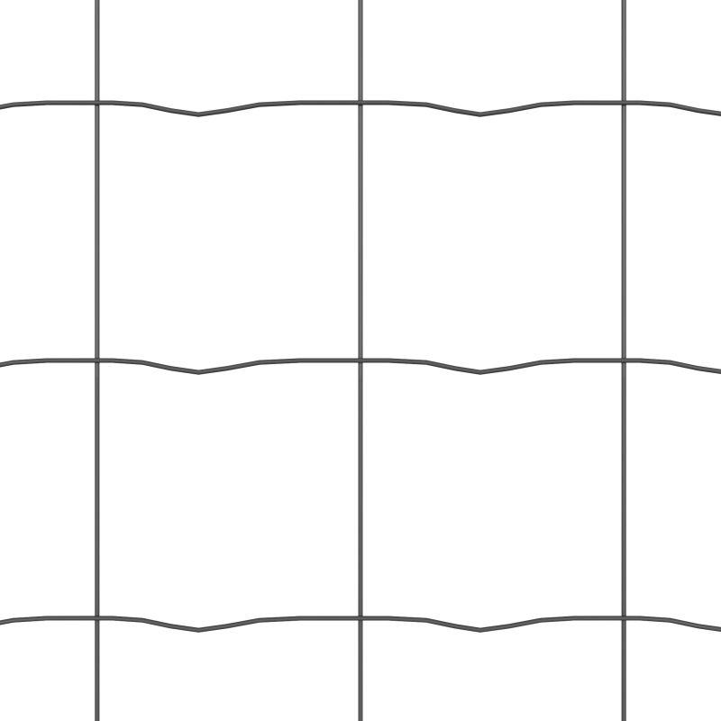 Euro Zaun mit 7 Spike-Pfosten 1,2x10 m feuerverzinkter Stahl Grau
