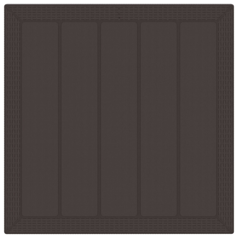 5-teiliges Garten-Dining-Set mit Kissen in Braun aus Poly-Rattan