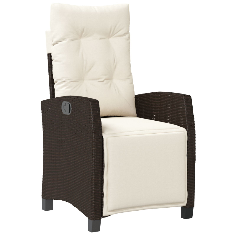 5-teiliges Garten-Esstisch-Stuhl Set Braun Poly Rattan