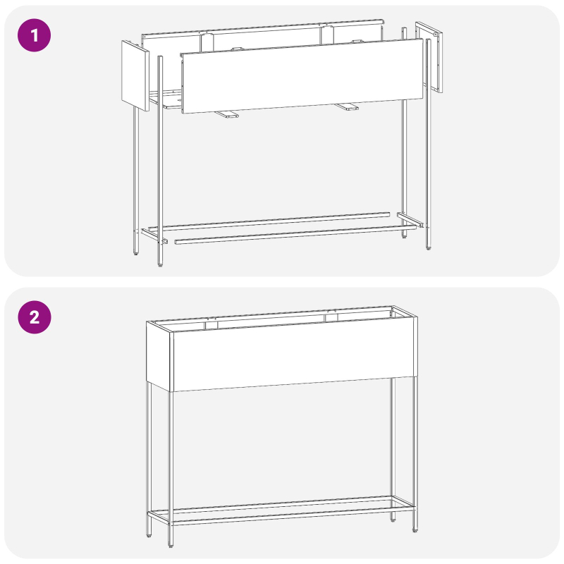 Hochbeet 100x26x82 cm Schwarz Stahl