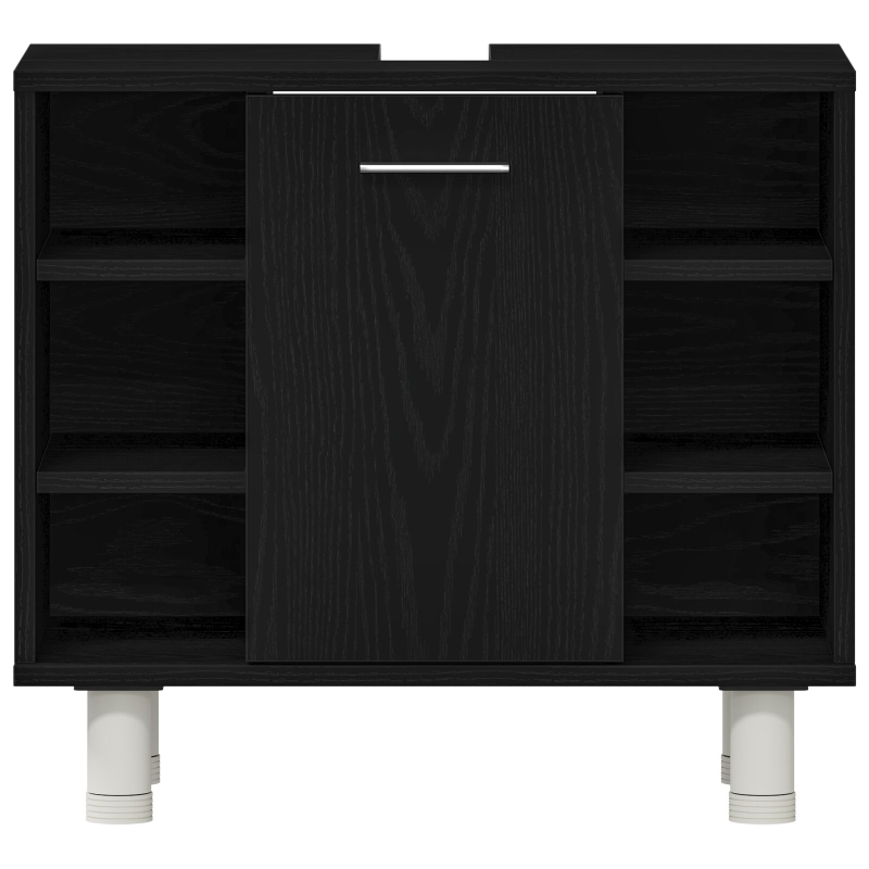 Badezimmermöbelset Set aus 3 Schwarzes Eichen Holzwerkstoff