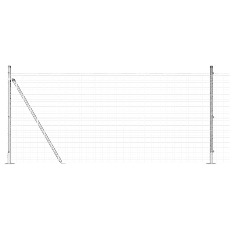 Geschweißter Drahtzaun mit 13 Flanschen 1x50 m Galvanisierter Stahl