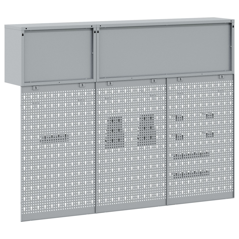 5-teiliges Werkzeugschrank- und Wandpaneel-Set aus rotem Metall