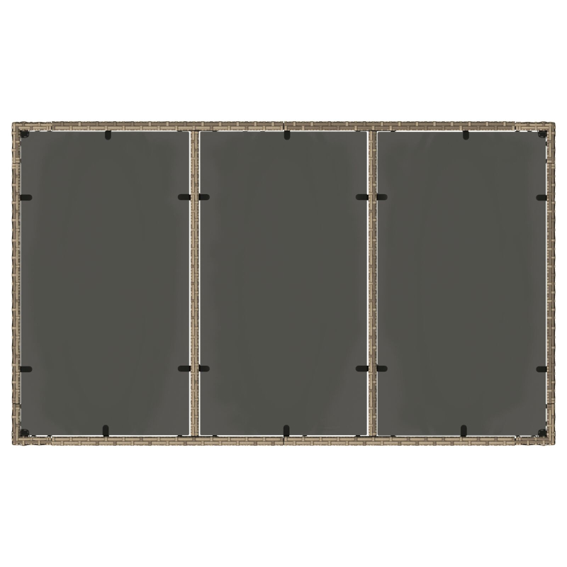 7-teilige Garten-Essgruppe mit Kissen Grau Poly Rattan