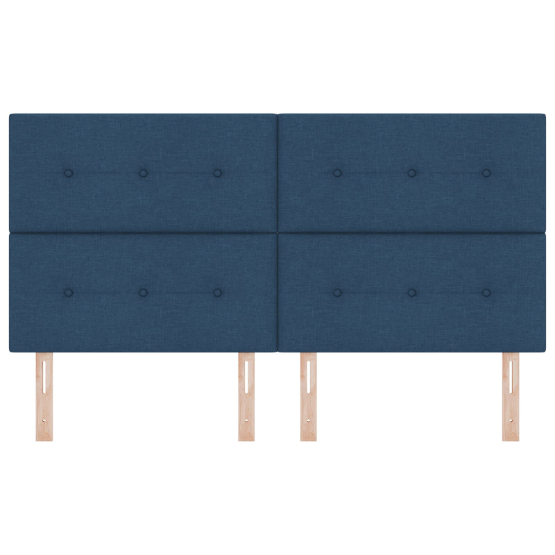 Kopfteil mit Knopfheftung Blau 180 cm Stoff