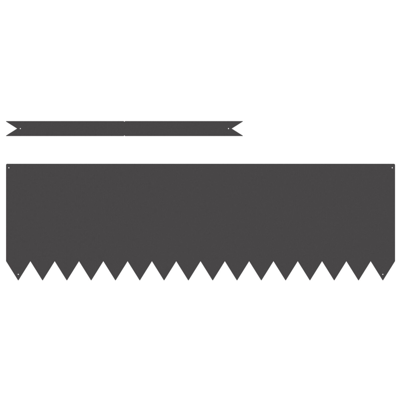 Rasenbordüren 50 Stück Schwarz 100x0,5x30 cm Stahl