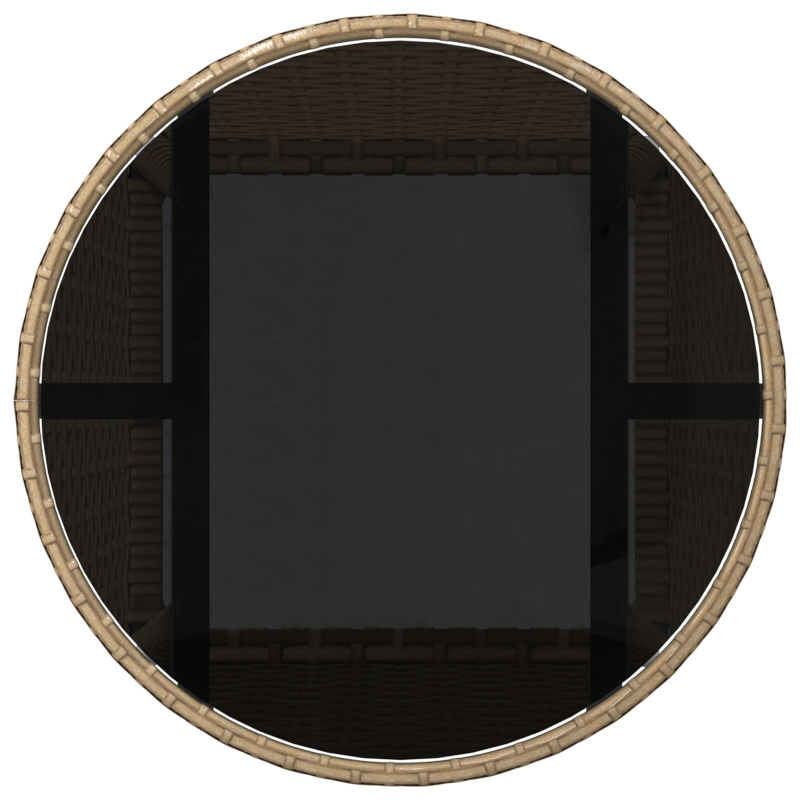 5-teiliges Garten Essset Beige Poly Rattan