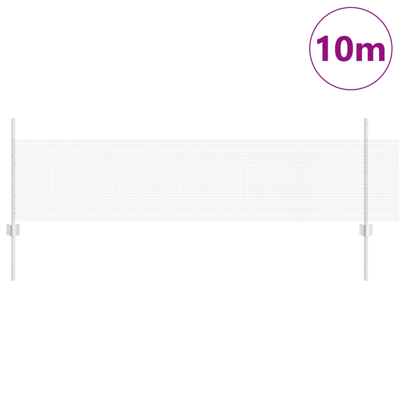 Gartenzaun Set Set aus 2 Verzinkter Stahl 10 x 0,5 m Robust