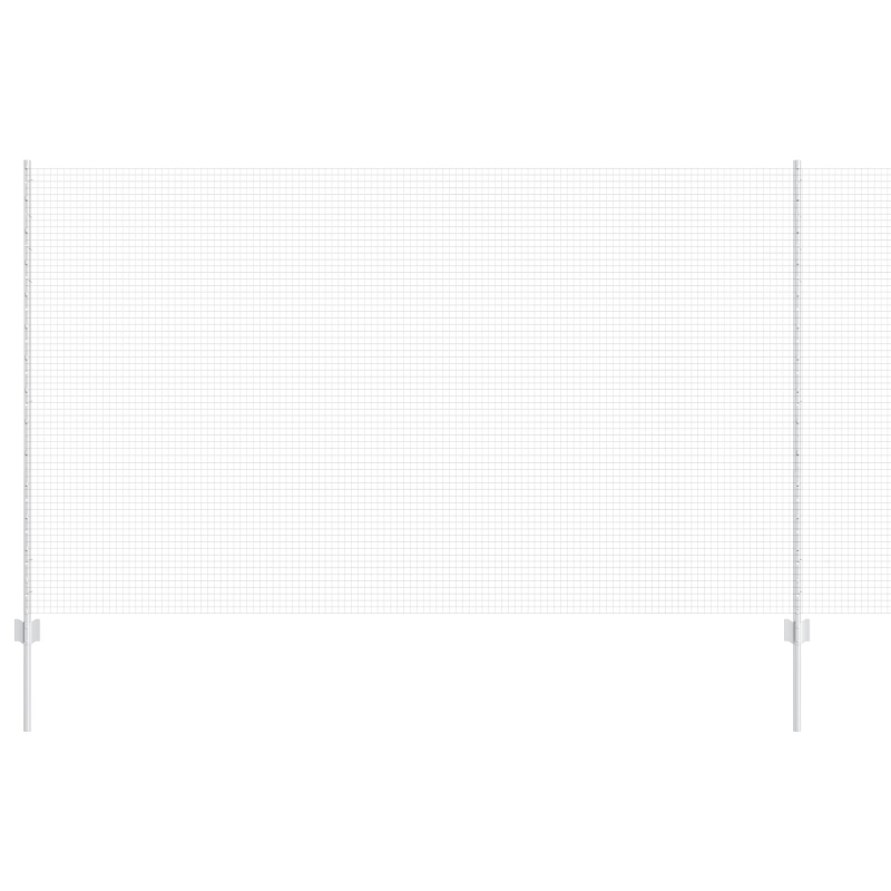 Schweißdrahtzaun mit 22 U-Pfosten Grau 1.4x25 m Stahl