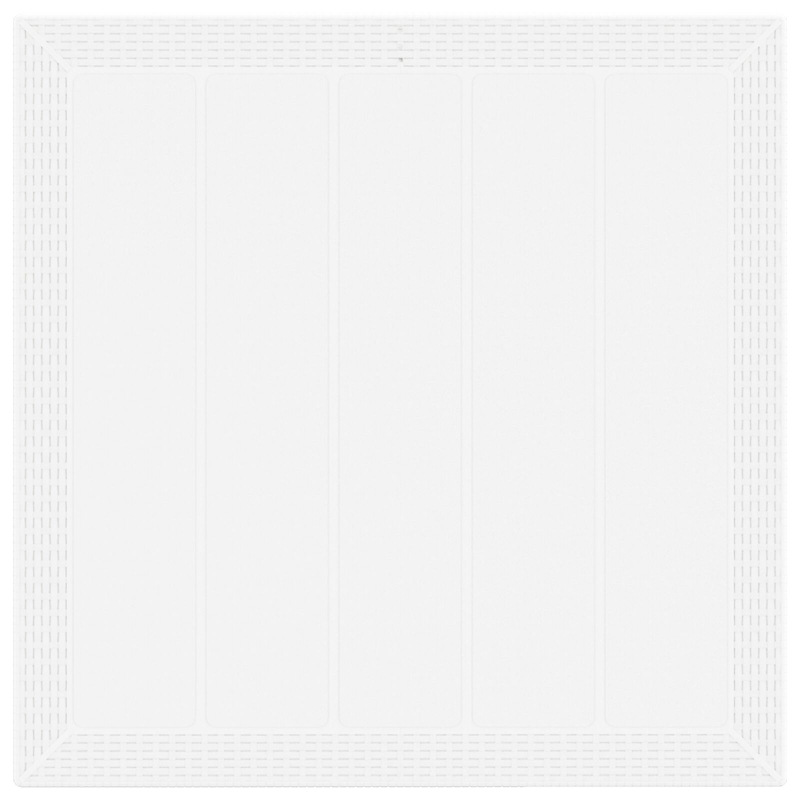 5-teiliges Garten Essset mit Kissen Weiß Poly-Rattan