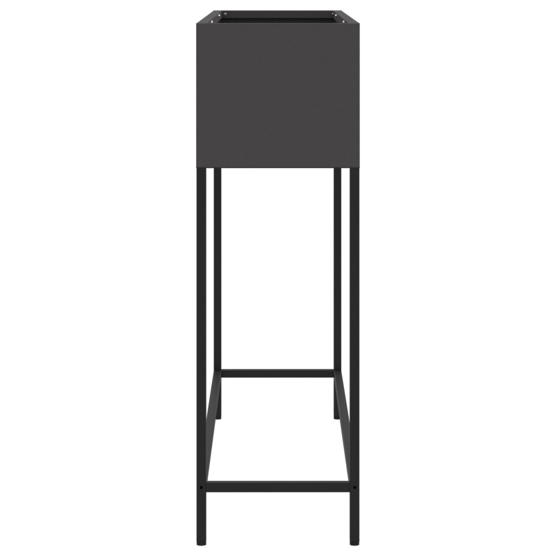 Hochbeet 100x26x82 cm Schwarz Stahl