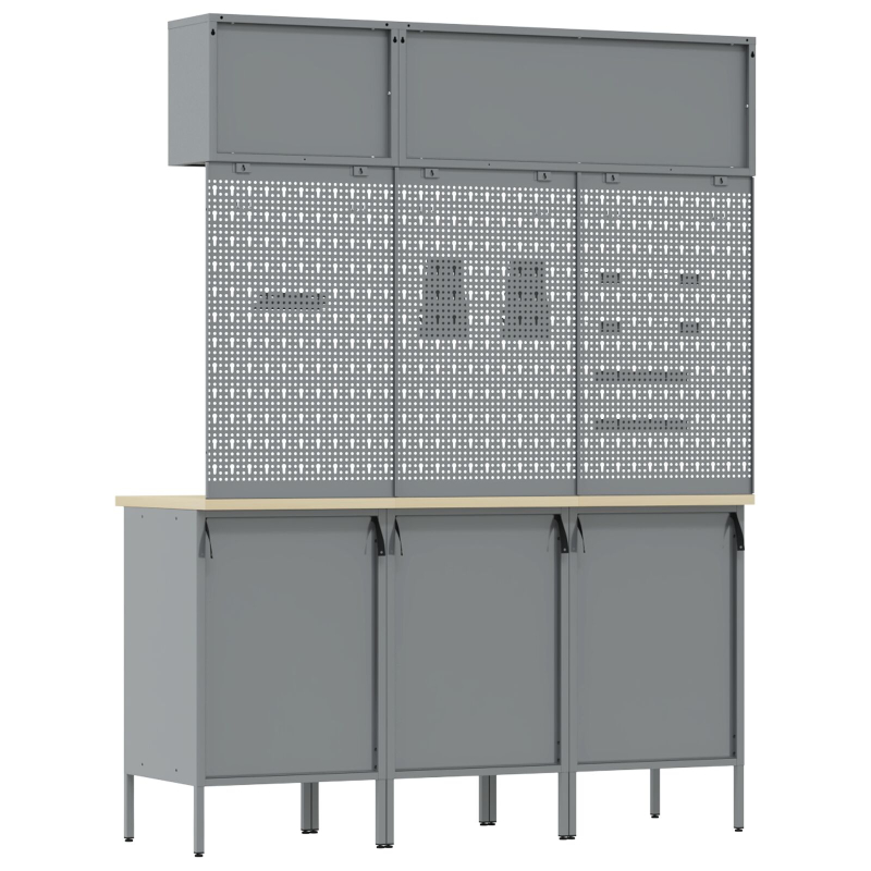8-teiliges Werkbank-Set aus rotem Stahl