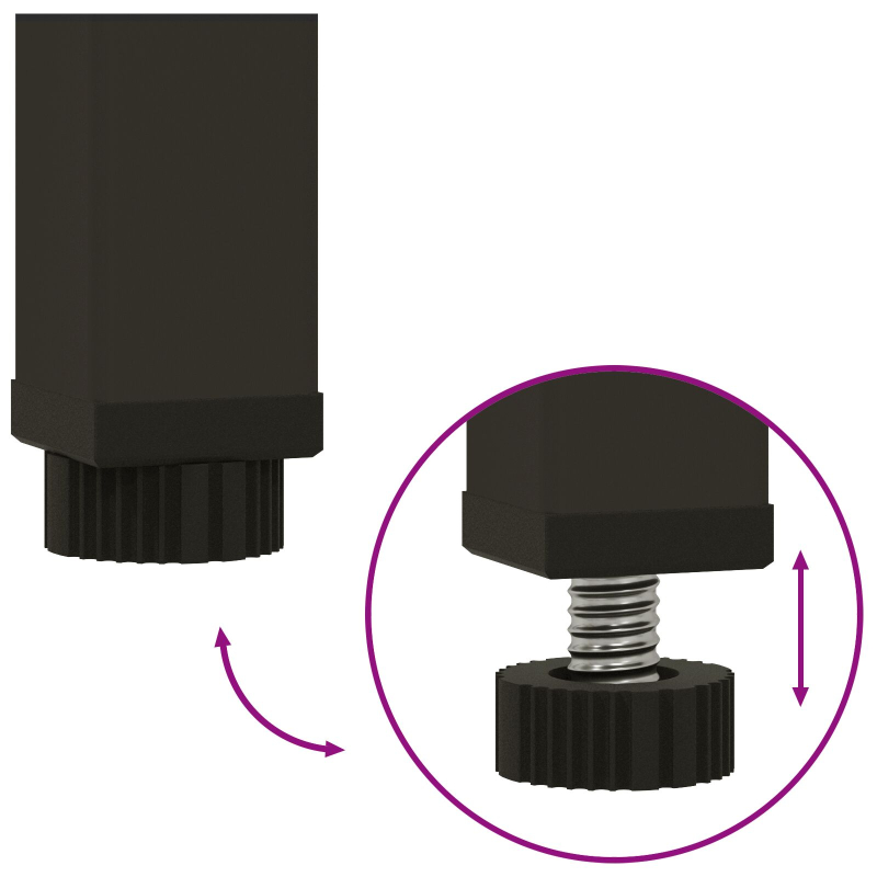 Hochbeet 100x26x82 cm Schwarz Stahl