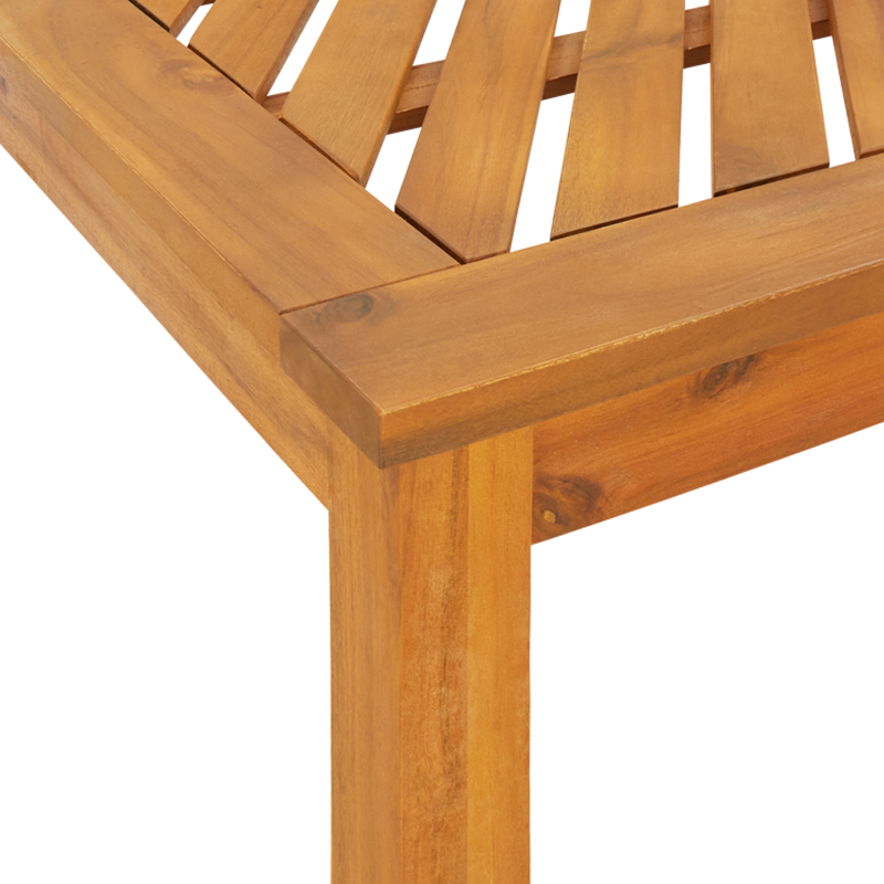 4-teilige Garten Essgruppe aus massivem Akazienholz