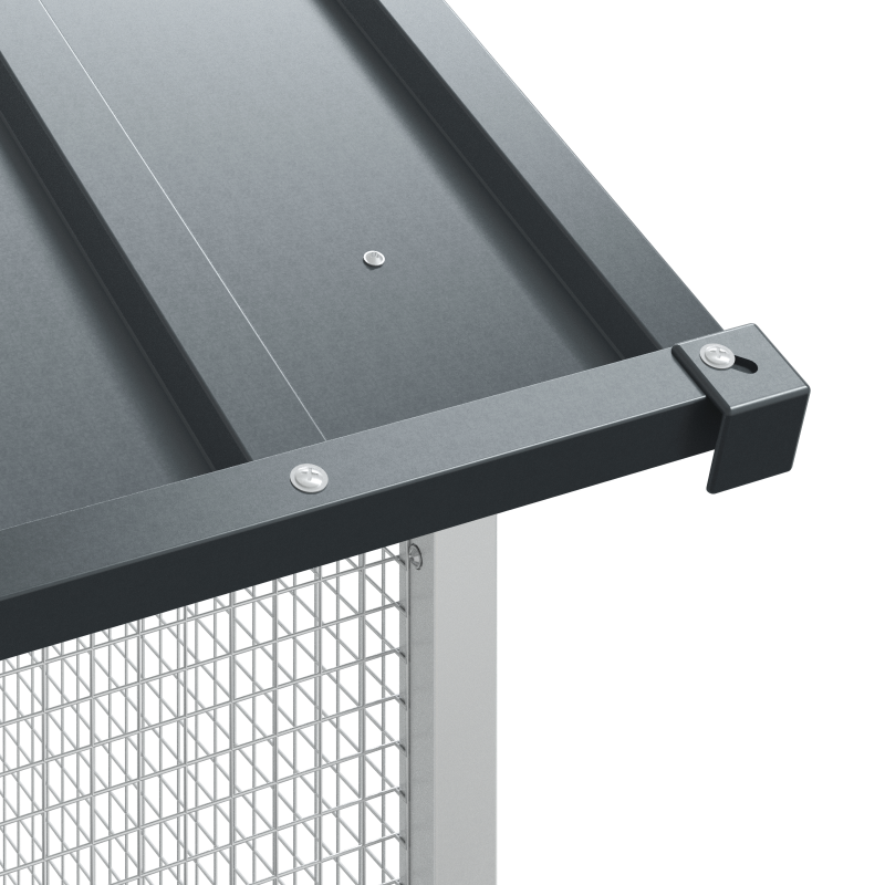 Vogelkäfig Anthrazit 215x78x200 cm Verzinkter Stahl