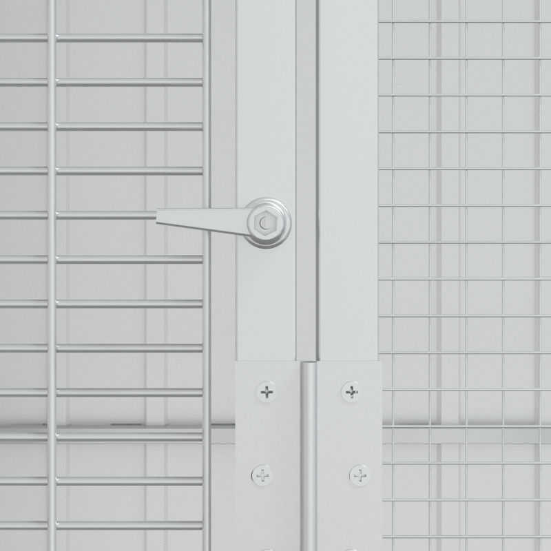 Vogelvoliere Grau 215x210x247 cm Stahl