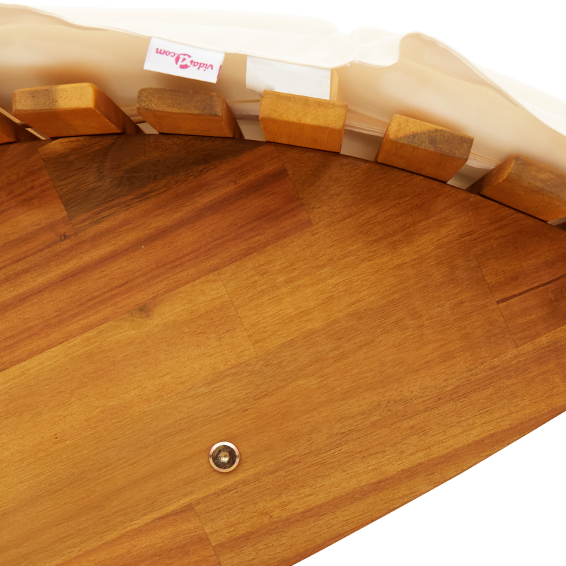 Schaukel-Sonnenliegen mit Kissen 2 Stück aus massivem Akazienholz