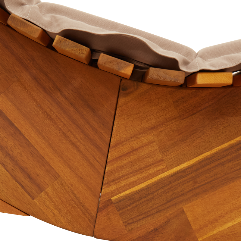 Schwingliegestühle mit Kissen 2 Stück aus Akazienholz