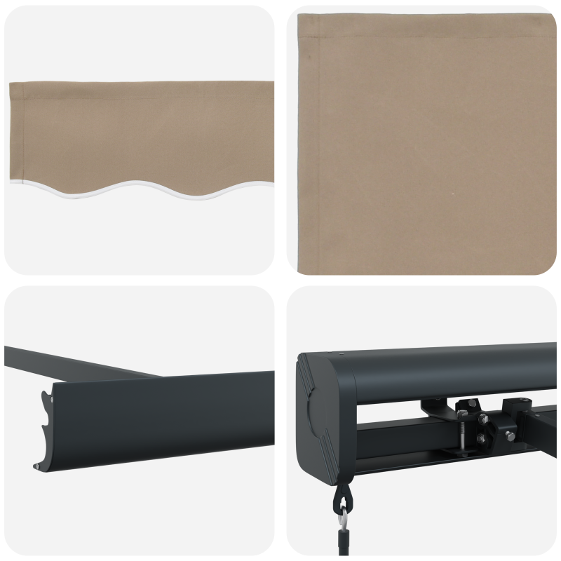 Automatische Einziehbare Markise Weiß 500x300 cm