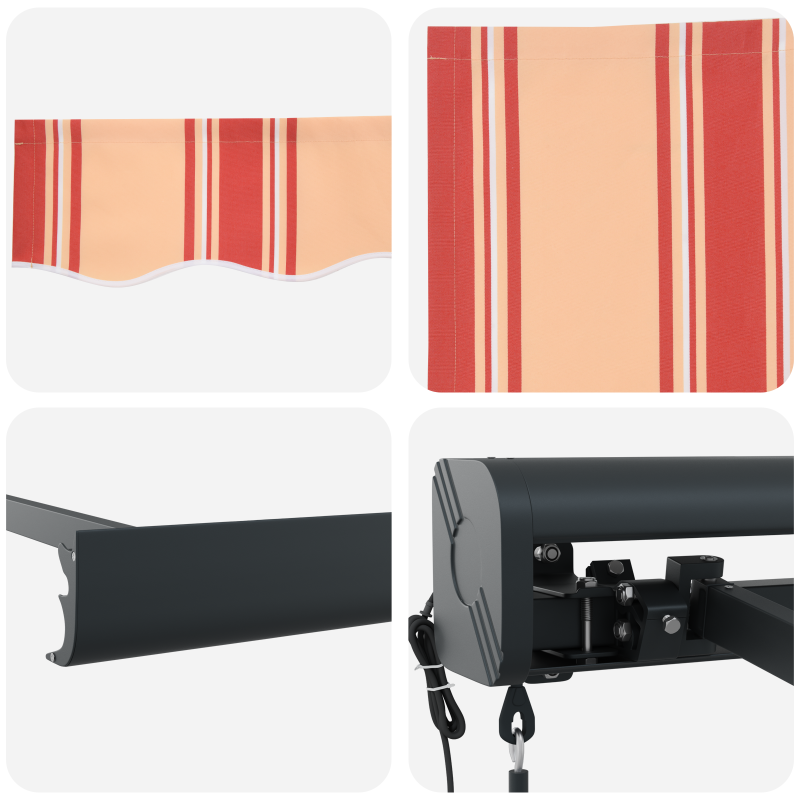 Automatische einziehbare Markise Gelb und Orange 350x250 cm