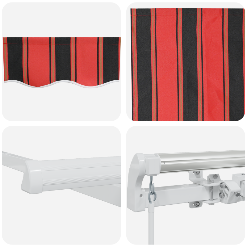 Manuelle Einziehbare Markise Orange und Braun 400x300 cm