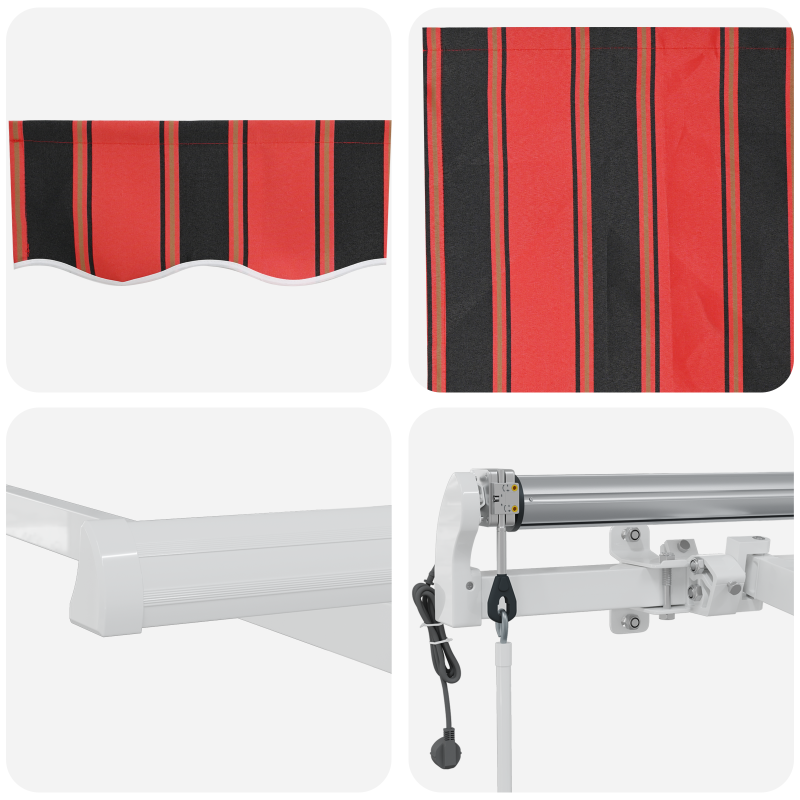 automatische einziehbare Markise Orange und Braun 400x300 cm