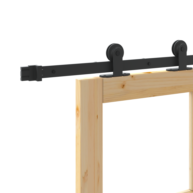 Schiebetür mit Hardware-Set ORKDALMassivholz & Glas