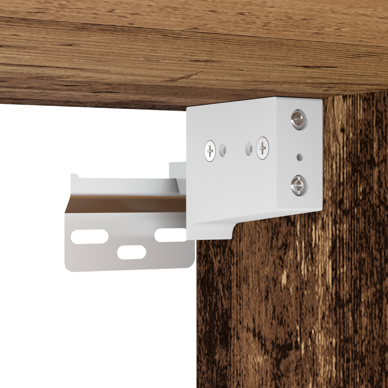 4-teiliges Badezimmermöbel Set Altes Holz Holzwerkstoff