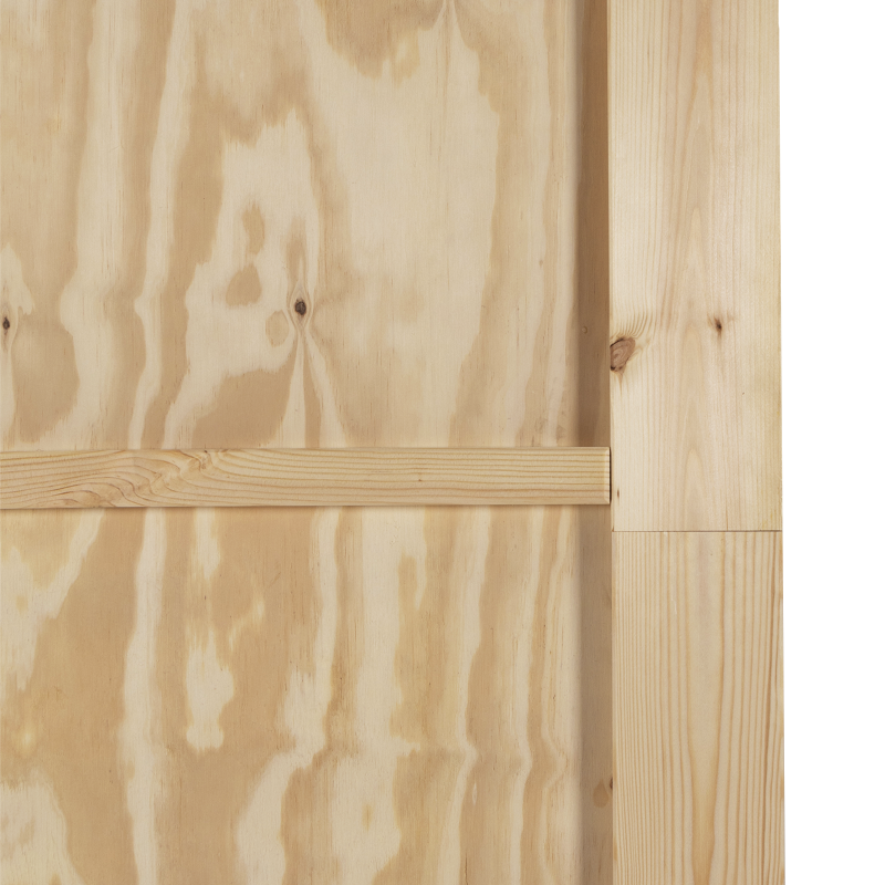 Schiebetür mit Zubehörset 86x198,5 cm aus massivem Kiefer