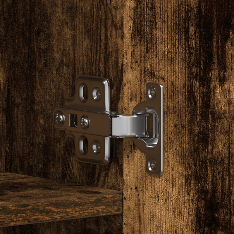 Schuhschrank Raucheiche 80x35,5x180 cm Holzwerkstoff