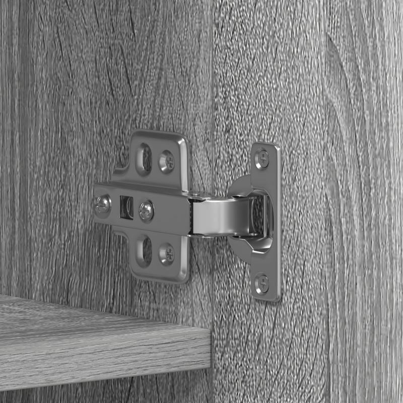 Schuhschrank Grau Sonoma 80x35,5x180 cm Holzwerkstoff