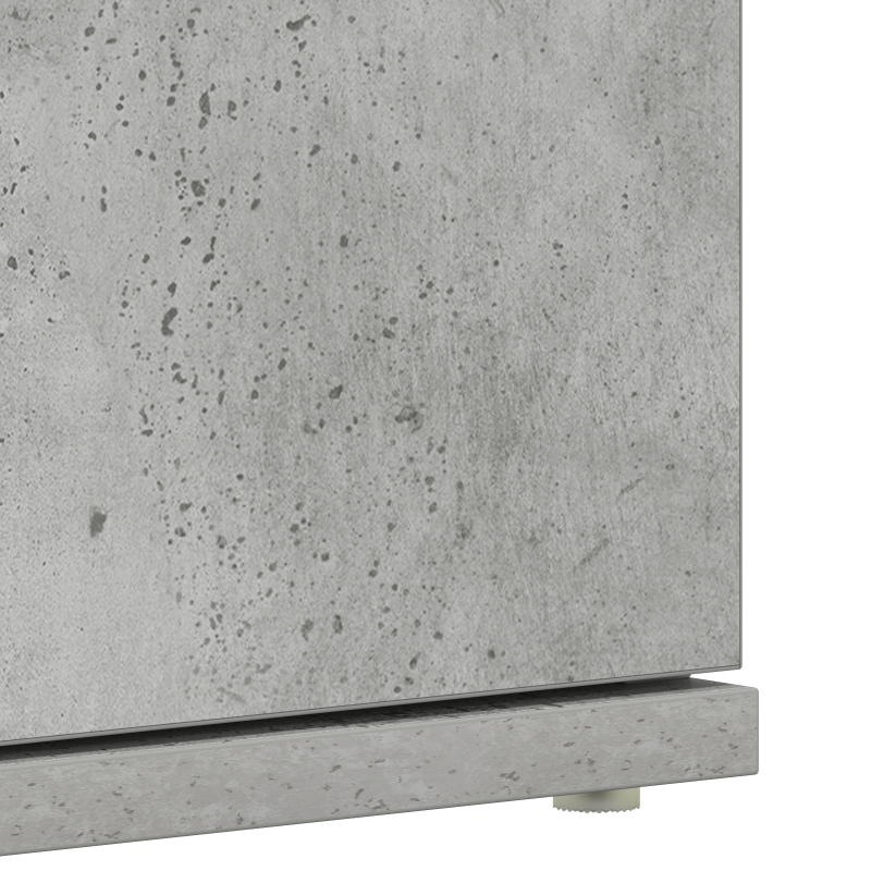 Schuhschrank Beton Grau 80x39x180 cm Spanplatte