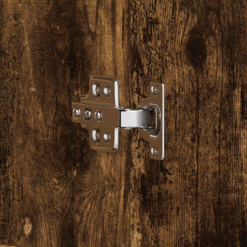 Schuhschrank Geräucherte Eiche 80x39x180 cm Werkstoff