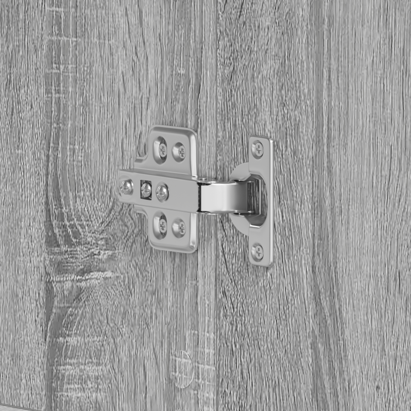 Schuhschrank Grau Sonoma 80x39x180 cm Holzwerkstoff