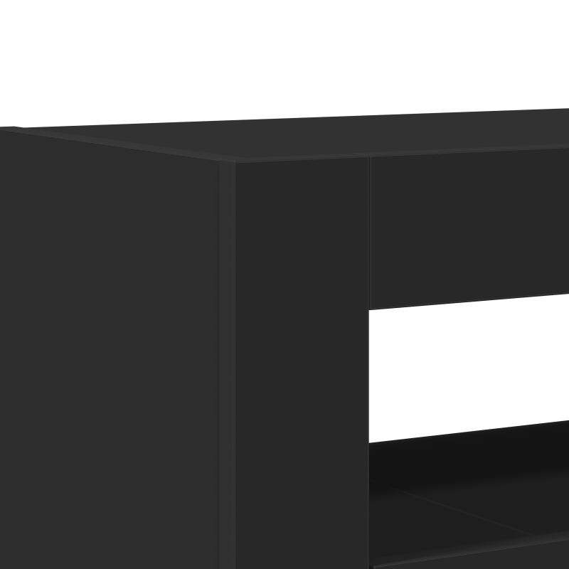 Sideboard Schwarz Engineered Wood 116 x 30 x 75 cm Rechteckig